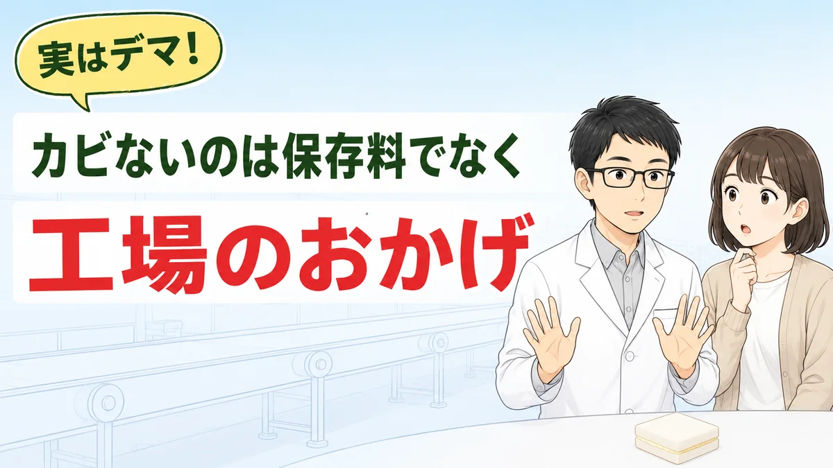 カビないのは保存料でなく製造工場のおかげ