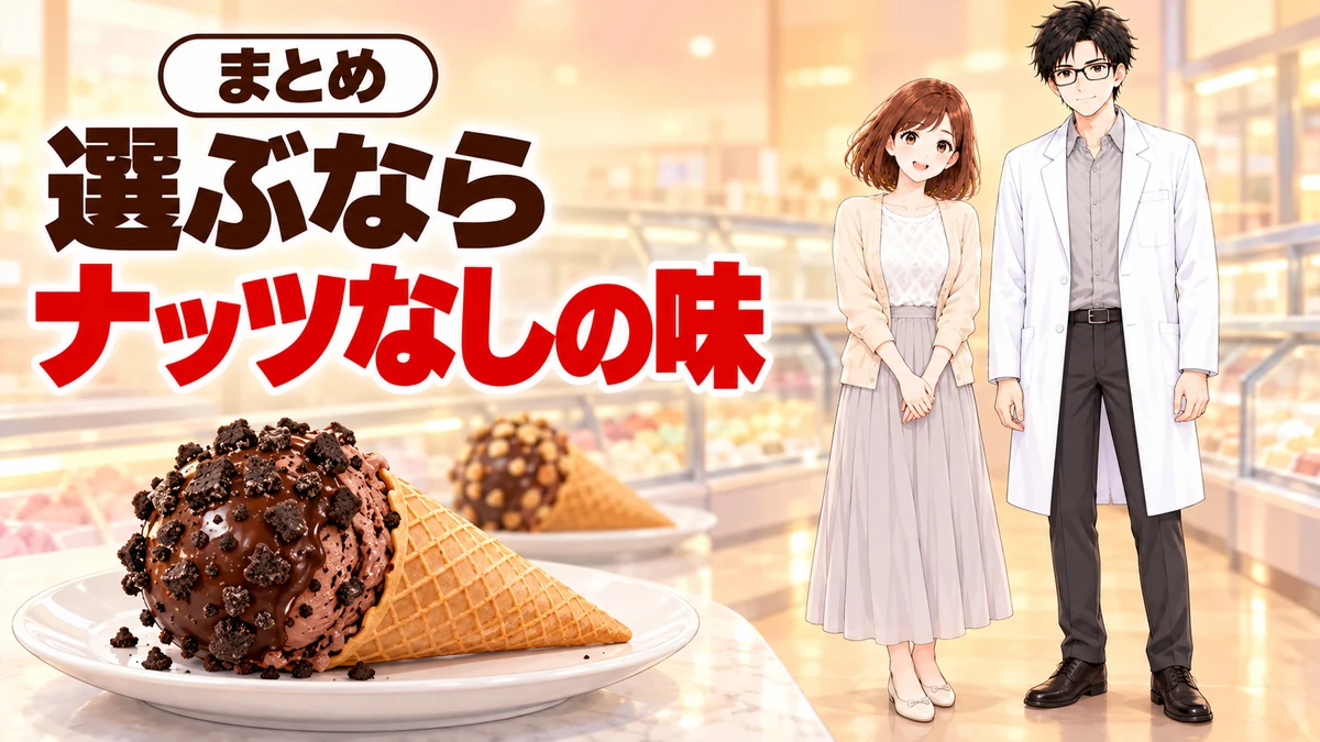 選ぶならナッツなしの味と伝えるジャイアントコーンのまとめバナー