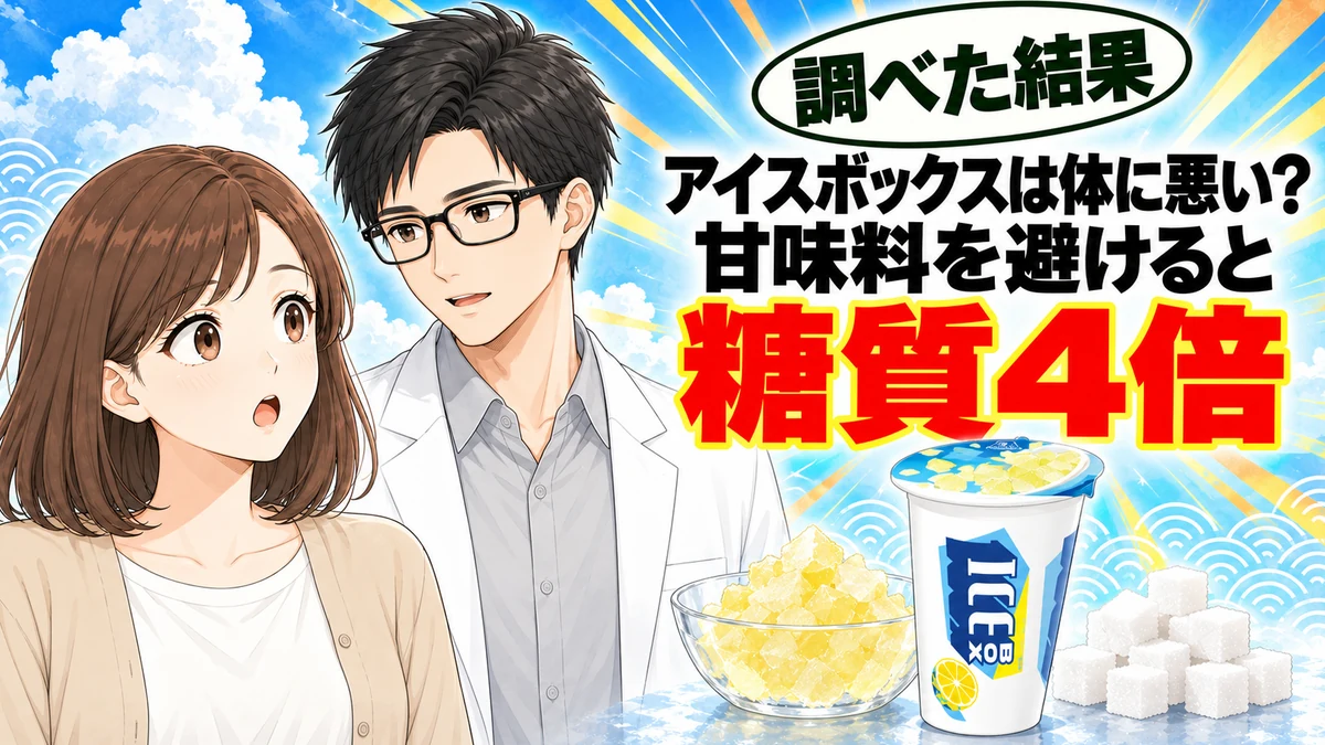 アイスボックスは体に悪い?甘味料を避けると糖質4倍