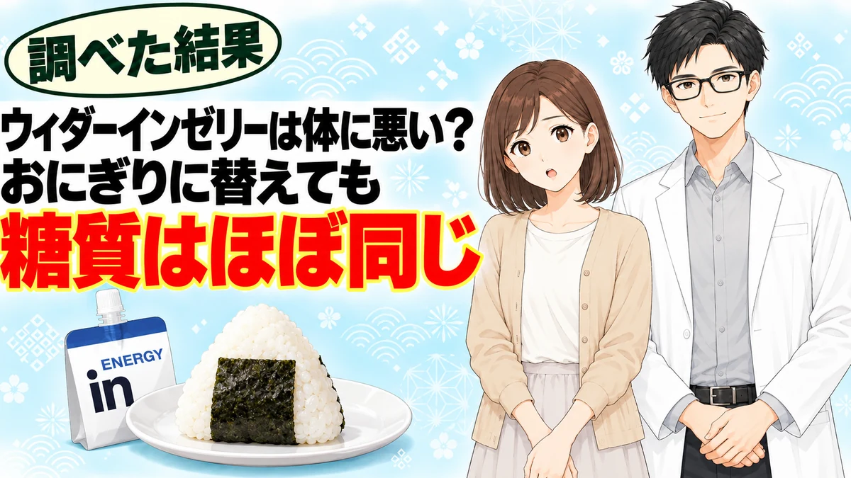 ウィダーインゼリーは体に悪い？おにぎりに替えても糖質はほぼ同じ