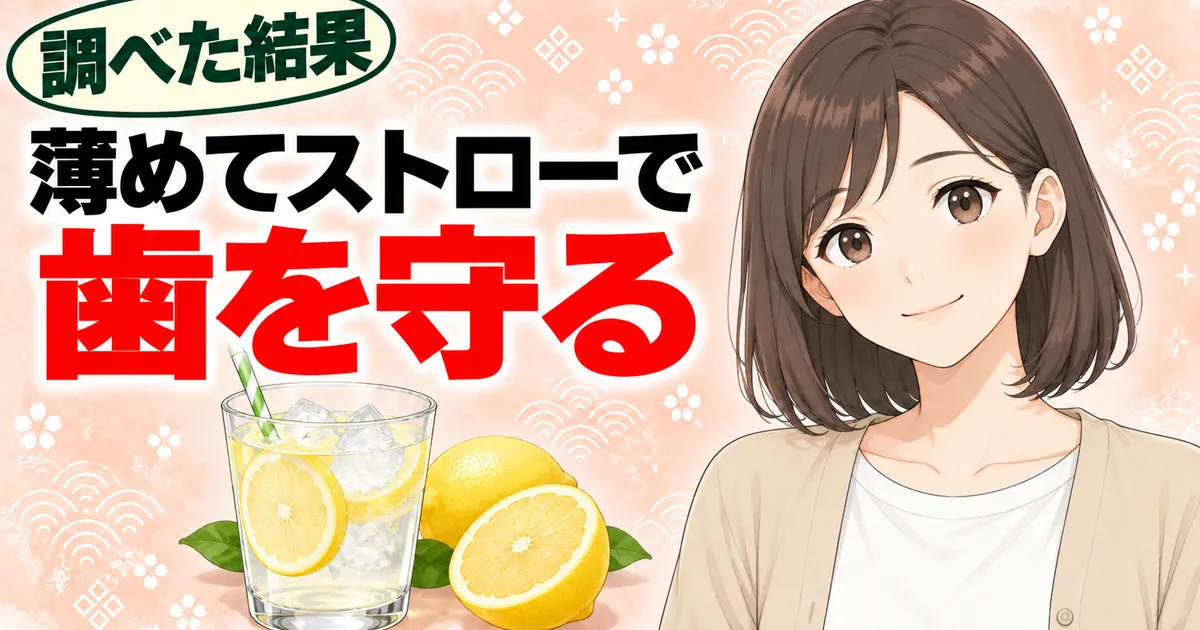 薄めてストローで歯を守る