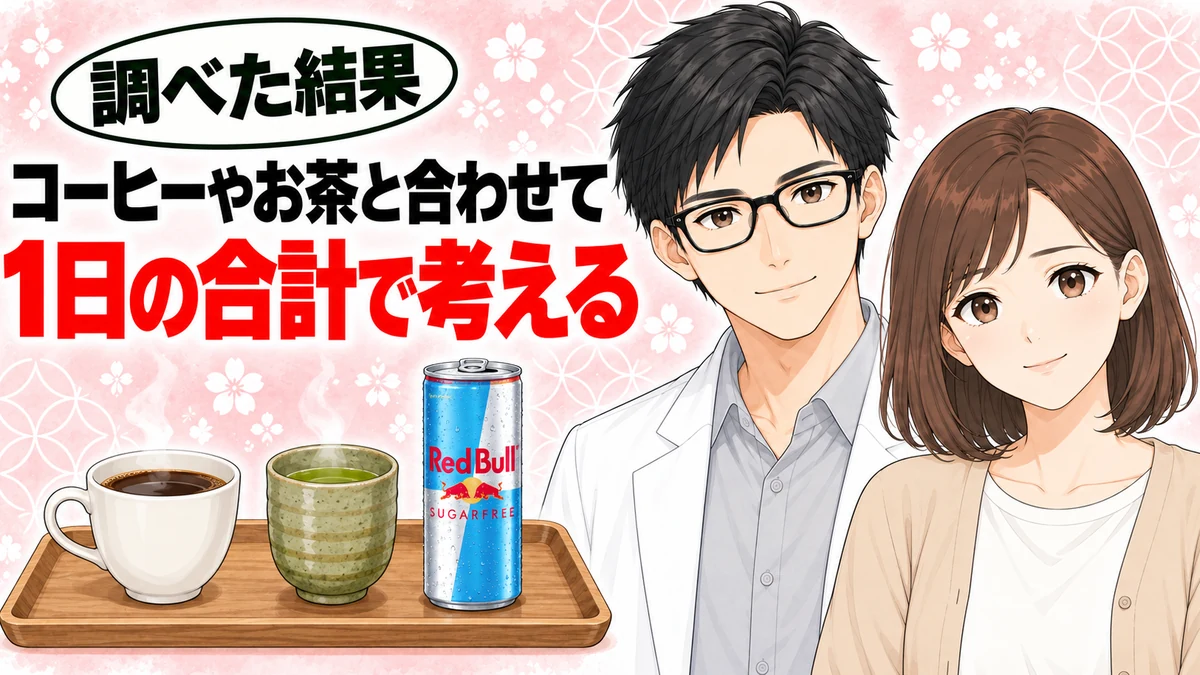 カフェインはコーヒーやお茶と合わせて1日の合計で考える