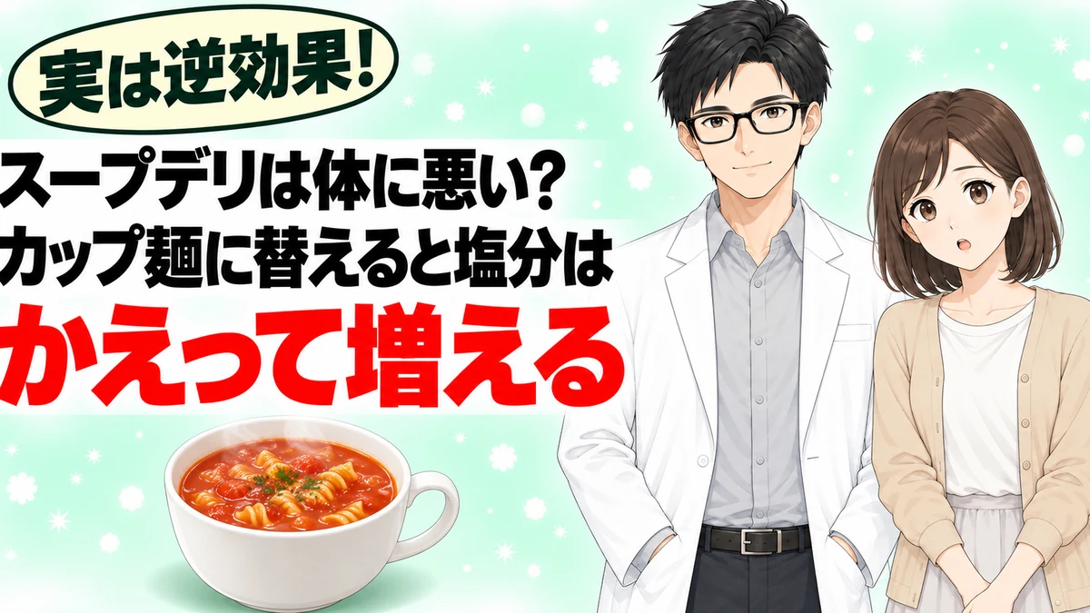 スープデリは体に悪いのかをカップ麺と塩分で比べた成分ラボのアイキャッチ