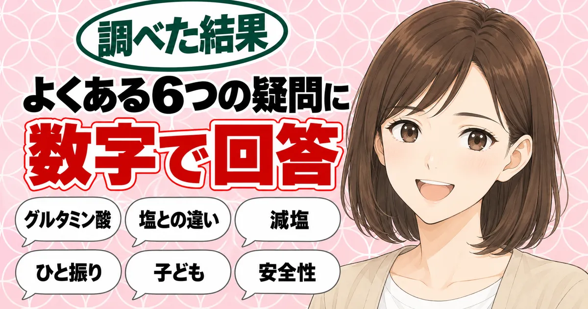 アジシオのよくある6つの疑問に数字で答えるナナのバナー