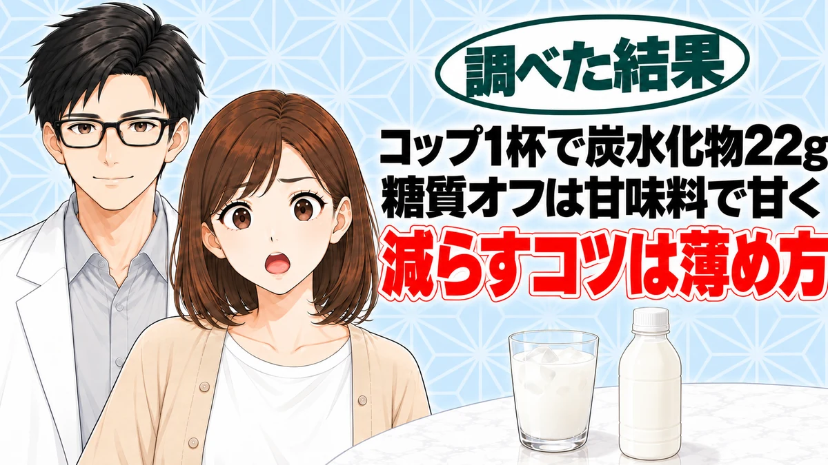 カルピスの砂糖の量は？グラスのカルピスを前に驚くナナと微笑むセイジのアイキャッチ