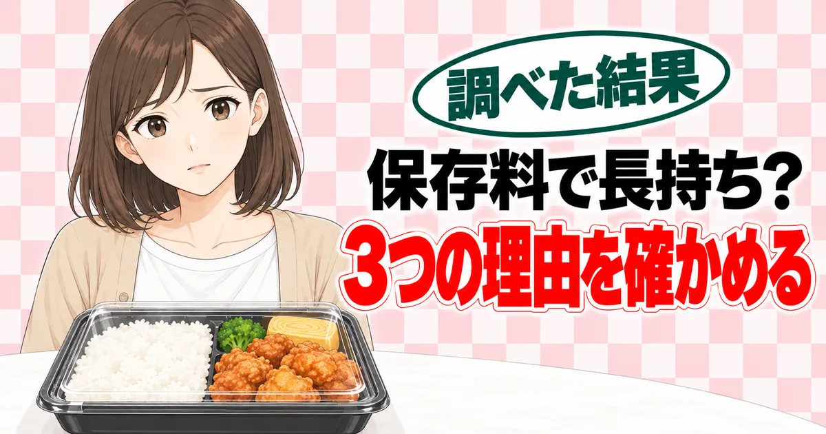 保存料で長持ちなのか、コンビニ弁当の期限が長いと言われる3つの理由を確かめるナナのバナー