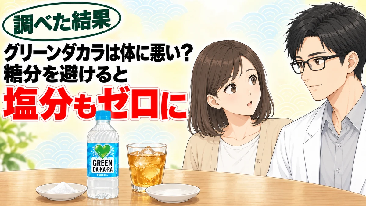 グリーンダカラは体に悪い?糖分を避けると塩分もゼロに