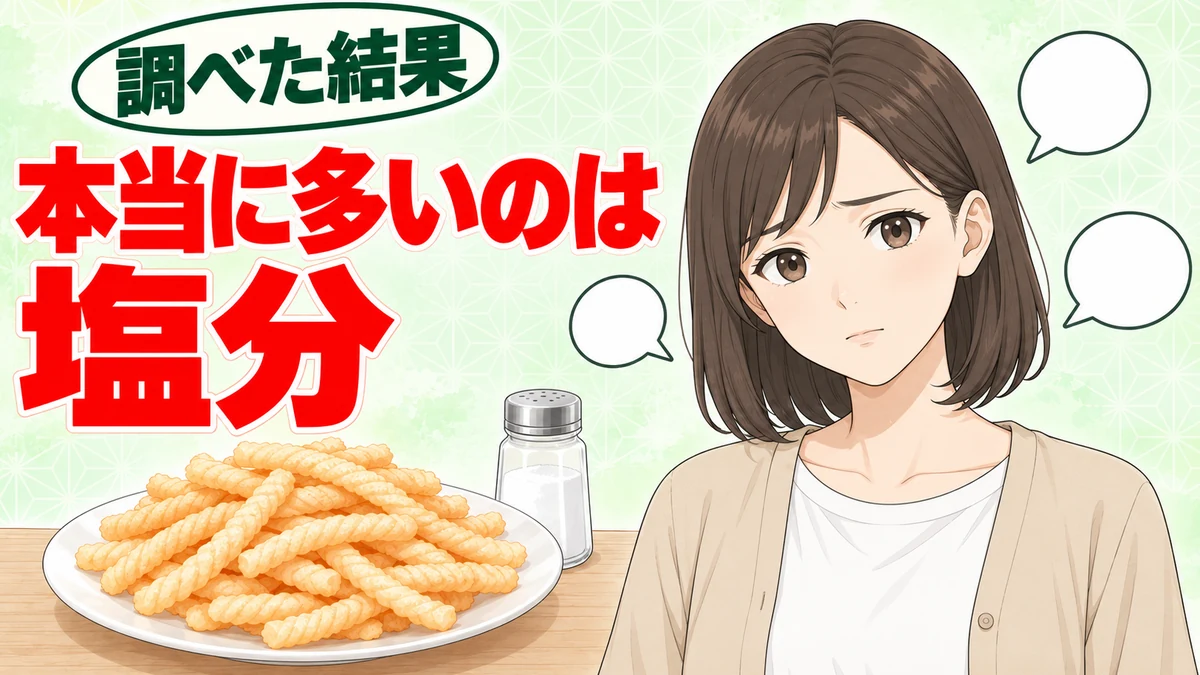 かっぱえびせんで本当に多いのは塩分