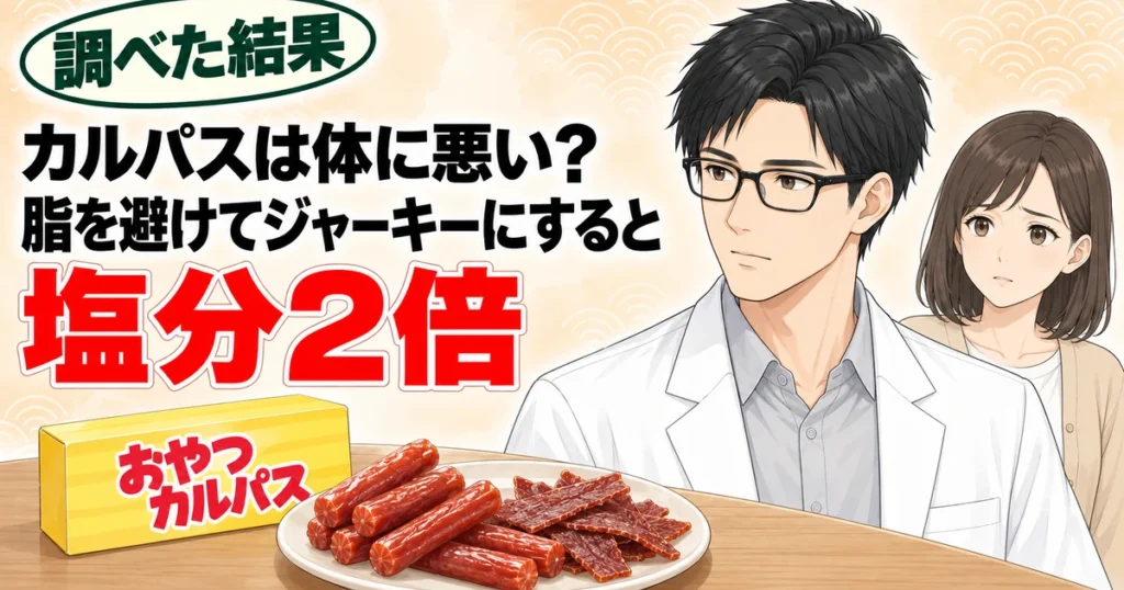 カルパスは体に悪い？脂を避けてジャーキーにすると塩分2倍