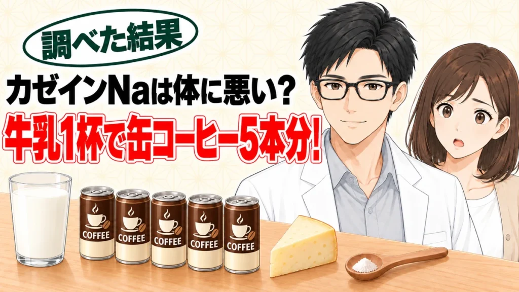 カゼインNaは体に悪い？牛乳1杯で缶コーヒー5本分と分かったセイジとナナ