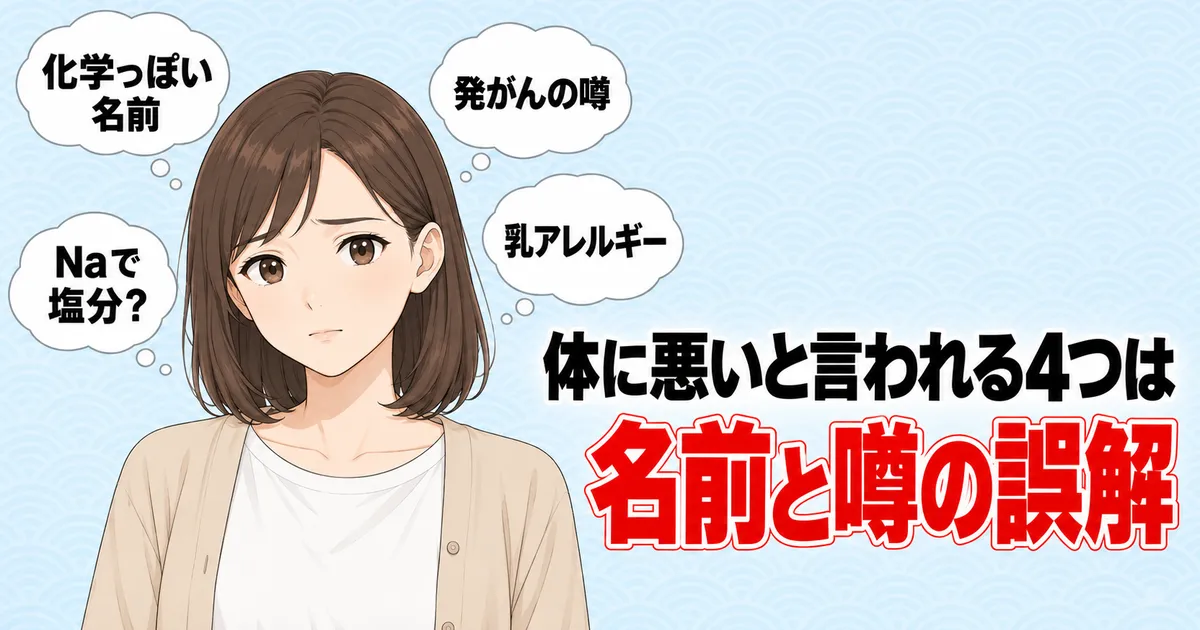 カゼインNaが体に悪いと言われる4つの理由は名前と噂の誤解