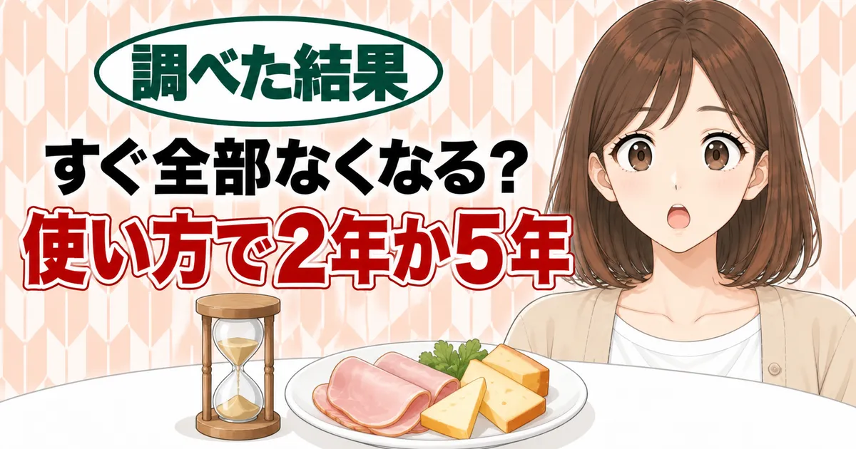 すぐ全部なくなる？使い方で2年か5年、と驚くナナと砂時計