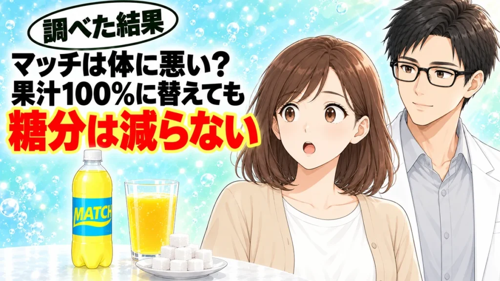 マッチは体に悪い？果汁100%に替えても糖分は減らない