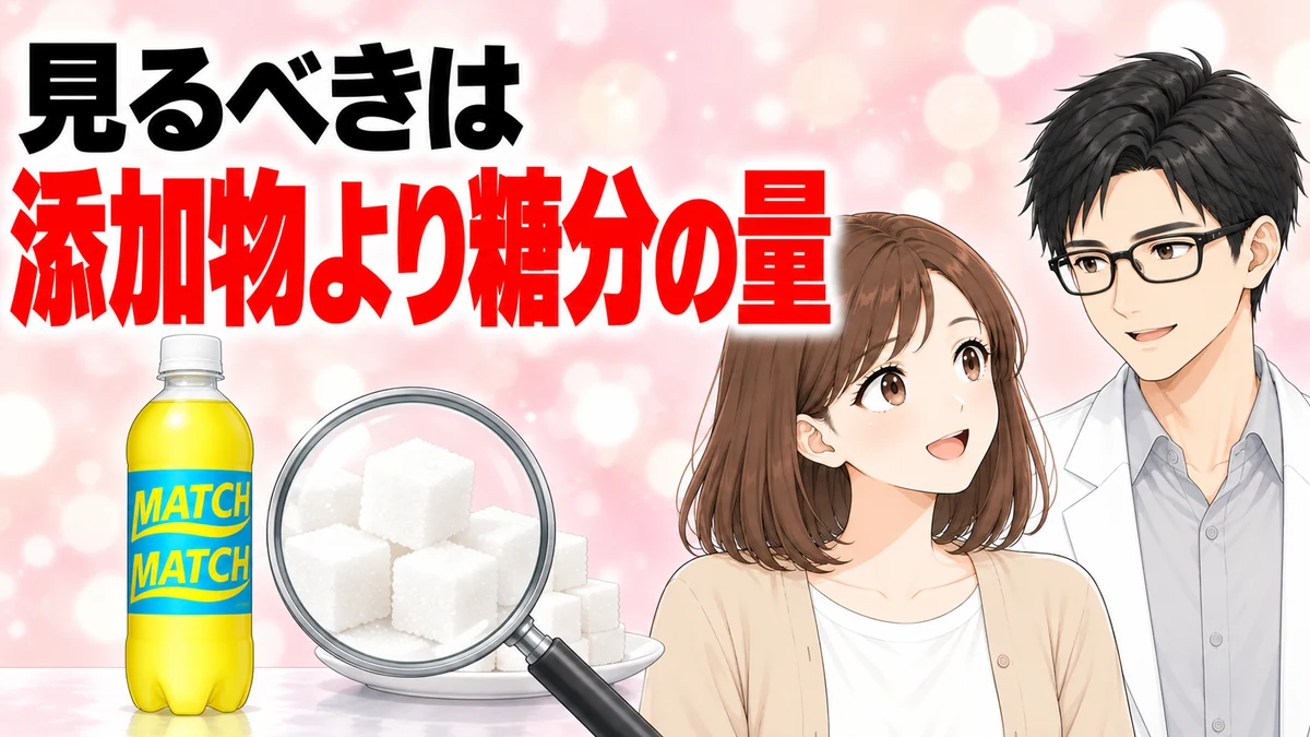 マッチで見るべきは添加物より糖分の量