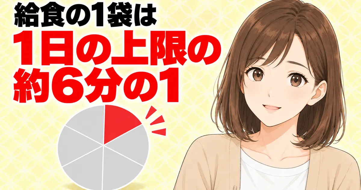 給食のミルメーク1袋の砂糖は1日の上限の約6分の1(成分ラボ)