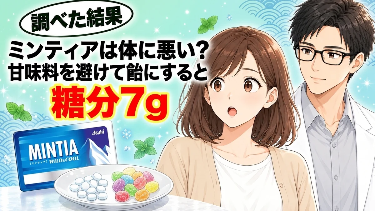 ミンティアは体に悪い?甘味料を避けて飴にすると糖分7g