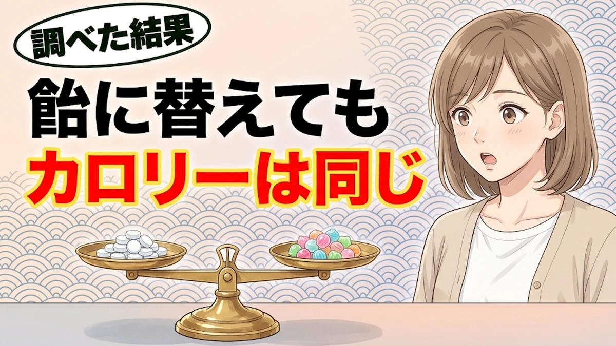 ミンティアを飴に替えてもカロリーは同じ