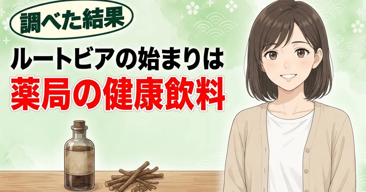 ルートビアの始まりは薬局の健康飲料