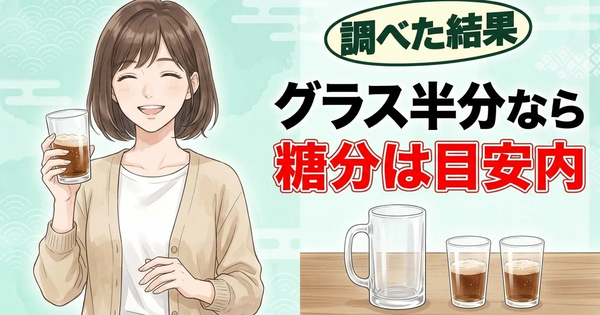 ルートビアはグラス半分なら糖分は目安内