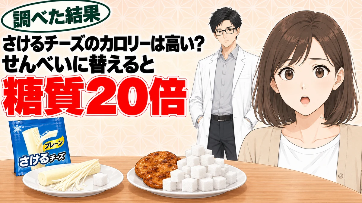 さけるチーズのカロリーは高い？せんべいに替えると糖質20倍