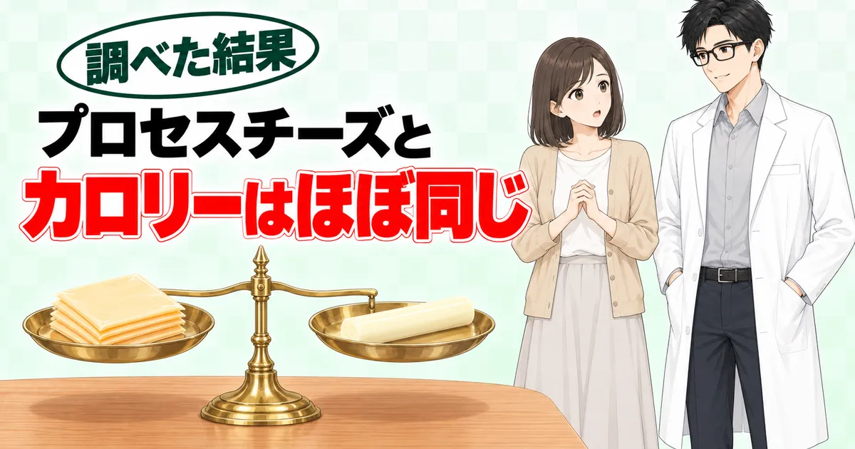 さけるチーズとプロセスチーズはカロリーがほぼ同じ