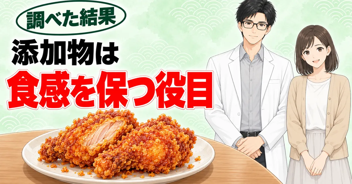 チキチキボーンの添加物は衣の食感を保つ役目