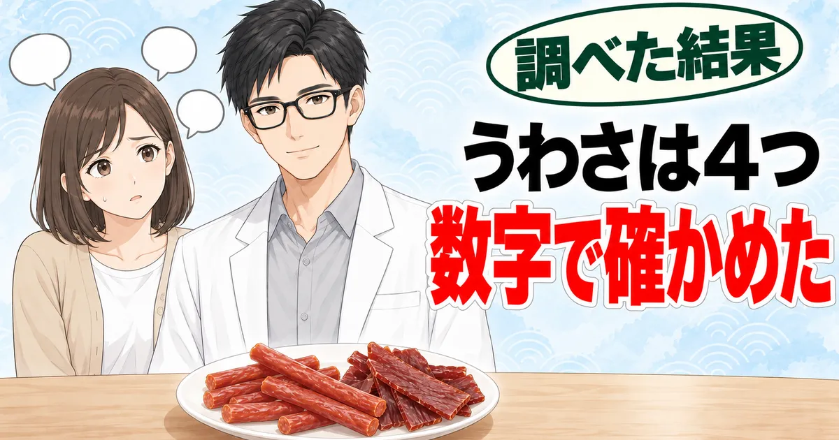 カルパスが体に悪いと言われるうわさは4つ。数字で確かめた